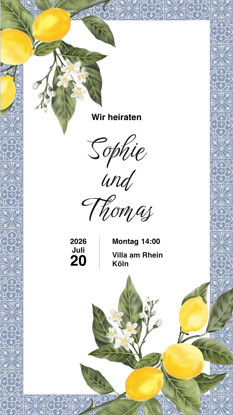 Mediterrane Hochzeit