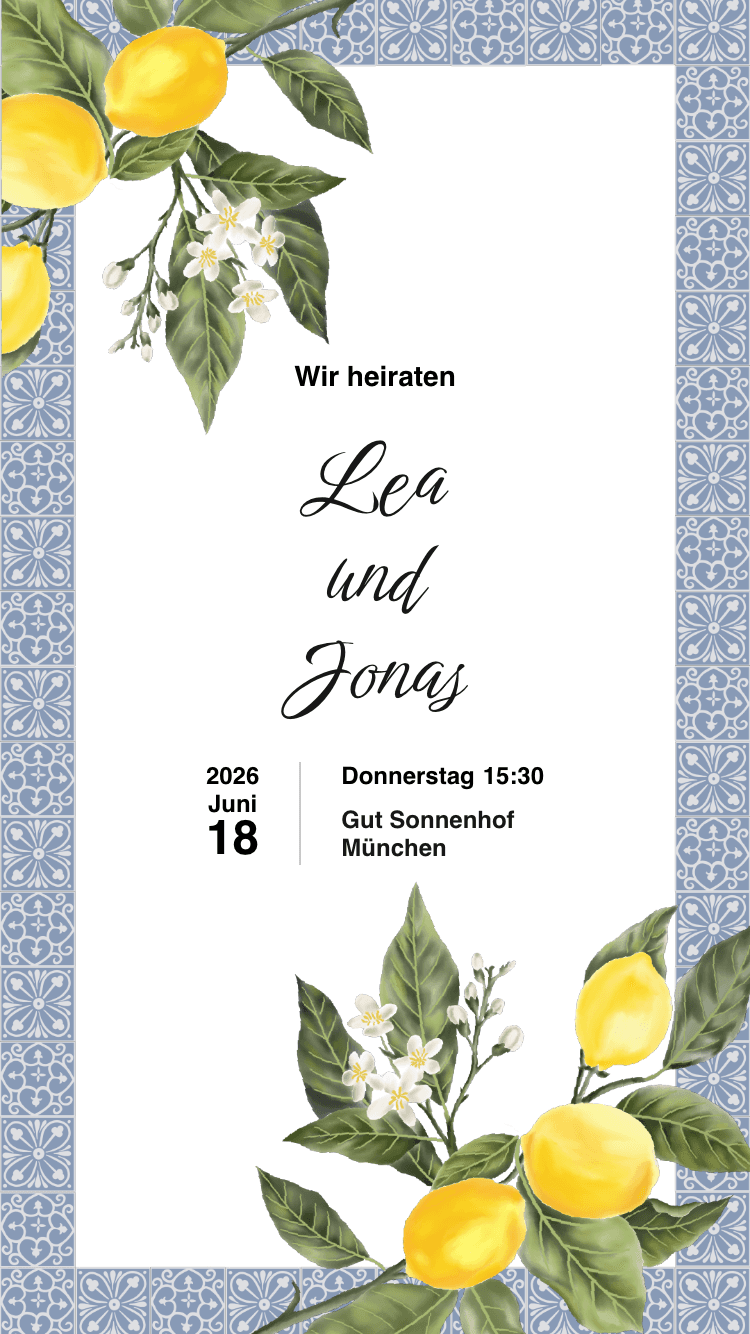 Mediterrane Hochzeit